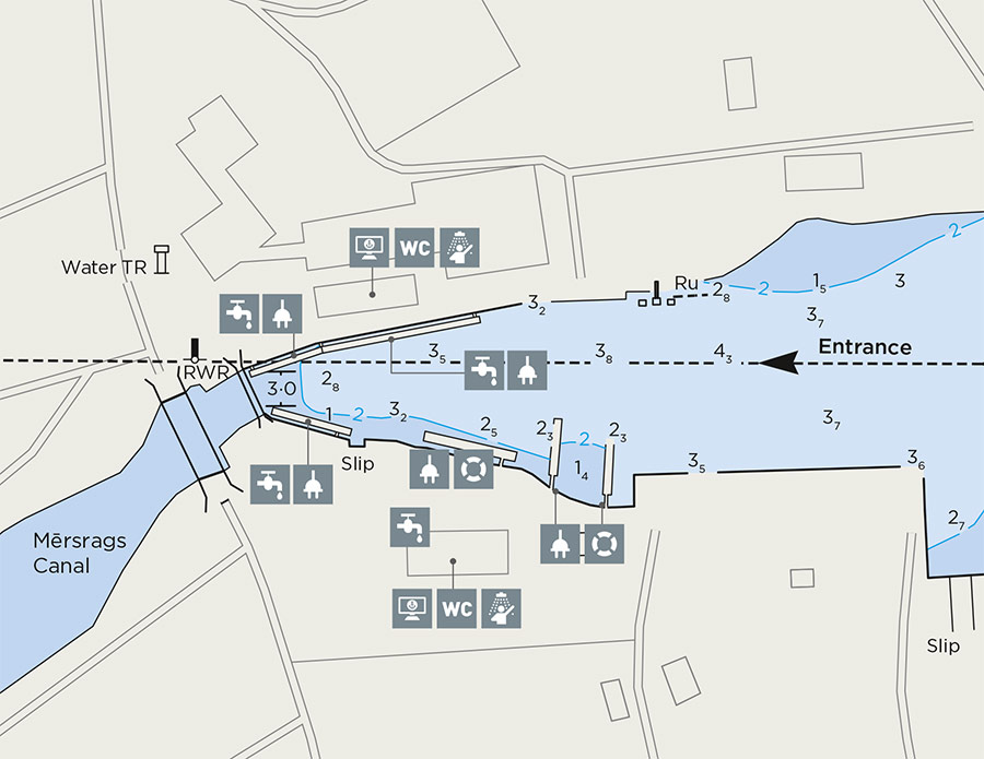 yacht centre mersrags plan